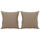 2 Piece Sofa Set with Pillows Cappuccino Faux Leather - 45-Degree Angle