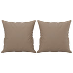 3 Piece Sofa Set with Pillows Cappuccino Faux Leather
