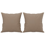 3 Piece Sofa Set with Pillows Cappuccino Faux Leather - Rear View