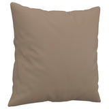 3 Piece Sofa Set with Pillows Cappuccino Faux Leather - Close-Up Angle