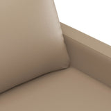 3 Piece Sofa Set with Cushions Cappuccino Faux Leather - Rear View