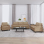 3 Piece Sofa Set with Cushions Cappuccino Faux Leather