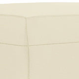 4 Piece Sofa Set with Cushions Cream Faux Leather - Low Angle