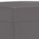 4 Piece Sofa Set with Cushions Grey Faux Leather