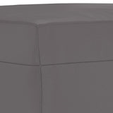 4 Piece Sofa Set with Cushions Grey Faux Leather - Low Angle