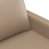 4 Piece Sofa Set with Cushions Cappuccino Faux Leather - Close-Up Angle
