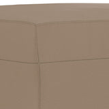 4 Piece Sofa Set with Cushions Cappuccino Faux Leather - Low Angle