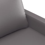 2 Piece Sofa Set with Cushions Grey Faux Leather - 45-Degree Angle