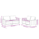 2 Piece Sofa Set with Cushions Grey Faux Leather - Close-Up Angle