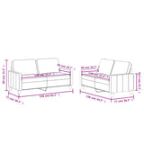 2 Piece Sofa Set with Cushions Cappuccino Faux Leather