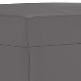 3 Piece Sofa Set with Cushions Grey Faux Leather