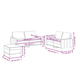 3 Piece Sofa Set with Cushions Grey Faux Leather
