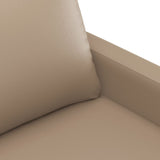 2 Piece Sofa Set with Cushions Cappuccino Faux Leather - 45-Degree Angle