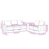 2 Piece Sofa Set with Cushions Cappuccino Faux Leather - Close-Up Angle