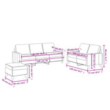 3 Piece Sofa Set with Cushions Black Faux Leather