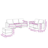 3 Piece Sofa Set with Cushions Cream Faux Leather - Extra Image
