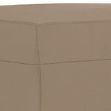 3 Piece Sofa Set with Cushions Cappuccino Faux Leather - Close-Up Angle