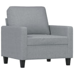 3 Piece Sofa Set with Cushions Light Grey Fabric