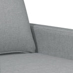 3 Piece Sofa Set with Cushions Light Grey Fabric