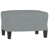 4 Piece Sofa Set with Cushions Light Grey Fabric - Rear View