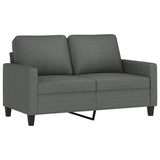 3 Piece Sofa Set with Cushions Dark Grey Fabric - Side View