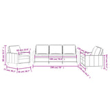 3 Piece Sofa Set with Cushions Dark Grey Velvet