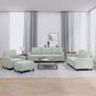 4 Piece Sofa Set with Cushions Light Grey Velvet