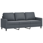 4 Piece Sofa Set with Cushions Dark Grey Velvet