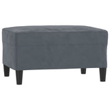 4 Piece Sofa Set with Cushions Dark Grey Velvet - Rear View