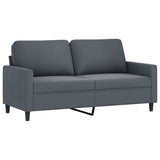 2 Piece Sofa Set with Cushions Dark Grey Velvet - Top-Down View