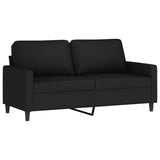 3 Piece Sofa Set with Cushions Black Velvet - Top-Down View