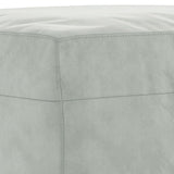 3 Piece Sofa Set with Cushions Light Grey Velvet - Rear View