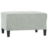 3 Piece Sofa Set with Cushions Light Grey Velvet - Close-Up Angle