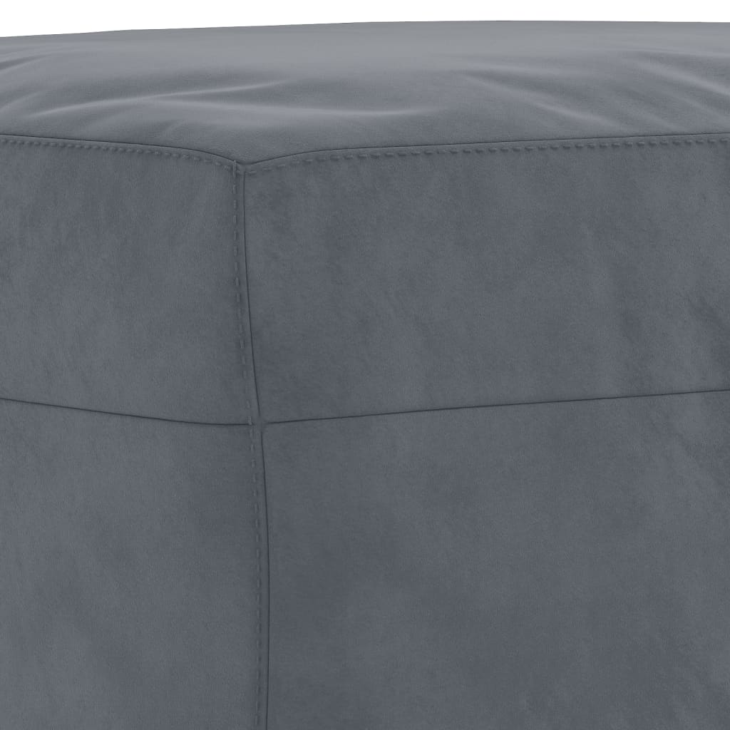 3 Piece Sofa Set with Cushions Dark Grey Velvet