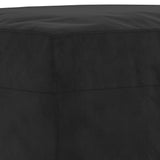3 Piece Sofa Set with Cushions Black Velvet - Rear View