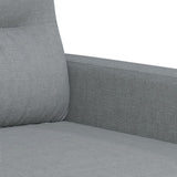 3 Piece Sofa Set with Cushions Light Grey Fabric