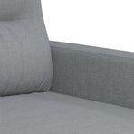 3 Piece Sofa Set with Cushions Light Grey Fabric