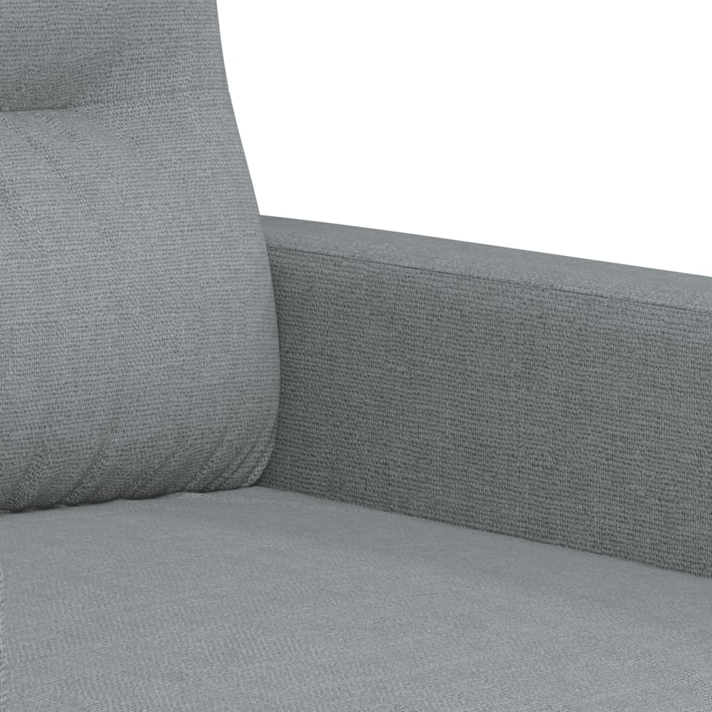 4 Piece Sofa Set with Cushions Light Grey Fabric