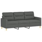 4 Piece Sofa Set with Cushions Dark Grey Fabric