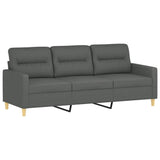 4 Piece Sofa Set with Cushions Dark Grey Fabric - 45-Degree Angle