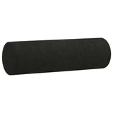 3 Piece Sofa Set with Pillows Black Fabric - Close-Up Angle