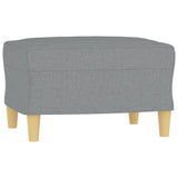 3 Piece Sofa Set with Cushions Light Grey Fabric