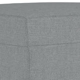 3 Piece Sofa Set with Cushions Light Grey Fabric - Rear View