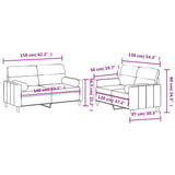 2 Piece Sofa Set with Pillows Black Fabric - Extra Image