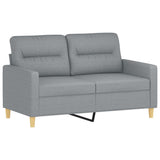 3 Piece Sofa Set with Pillows Light Grey Fabric - Side View