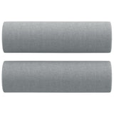 3 Piece Sofa Set with Pillows Light Grey Fabric - Low Angle