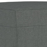 3 Piece Sofa Set with Pillows Dark Grey Fabric - Close-Up Angle