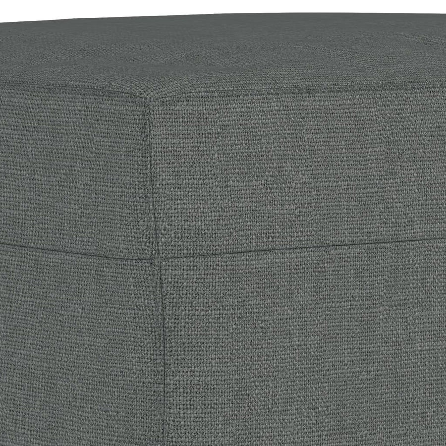 3 Piece Sofa Set with Pillows Dark Grey Fabric