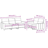 2 Piece Sofa Set with Cushions Light Grey Fabric