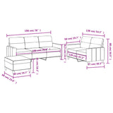 3 Piece Sofa Set with Cushions Black Fabric - Extra Image
